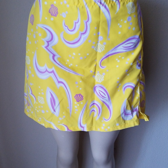 Water Girl Yellow Beach Mini Skirt - Picture 8 of 8